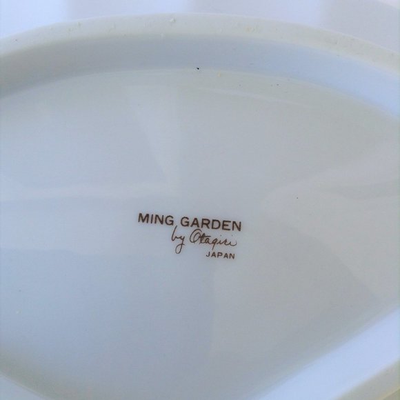 Ming Garden Otagiri Japan Handpainted Fan Trinket Dish Decor - Picture 4 of 8